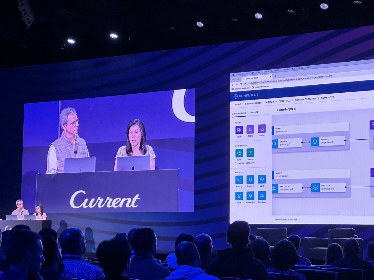 Modern real-time pipelines need a modern UX. Amazing demo of what my team built at #current22 #streamdesigner great job Maygol!