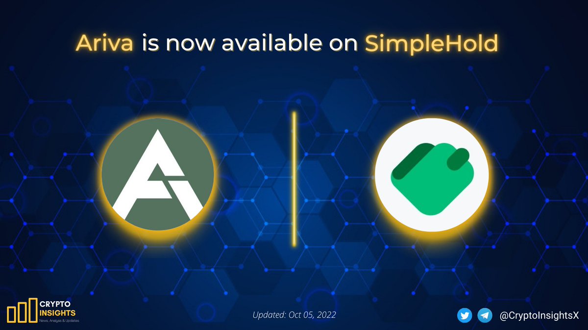 CryptoInsightsX's tweet photo. 📢JUST IN: @ArivaCoin $ARV is now available on @SimpleHold 🚀
#SimpleHold is light wallet for #Bitcoin, #Ethereum and many other assets. Simple way to manage your #crypto 💎
#Crypto #CryptoNews #altcoin #BTC #BNB #ArivaWonderland #arvia #ARV https://t.co/XVfUX9CrZv