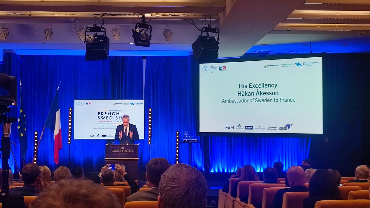 RI_Sweden's tweet photo. It's during critical times that the best inventions show up. Thanks to @businessfrance and Business Sweden for organizing the French-Swedish Innovation Forum, as well as French and Swedish Ambassadors for meeting us with other startups who will lead the change in Europe. https://t.co/e7UqEjkP7J