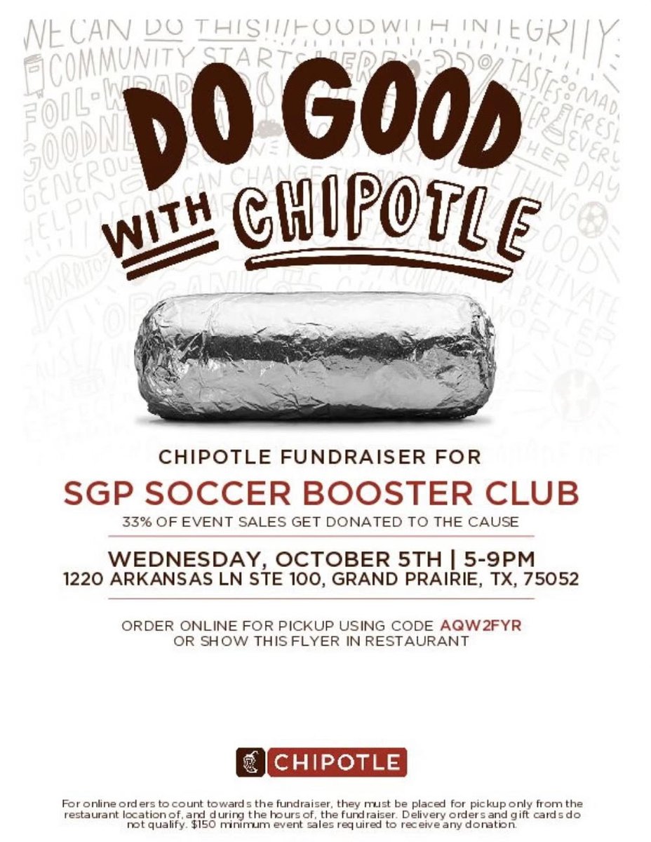 Don't forget to come out tonight and support the SGP Soccer Booster Club!!!