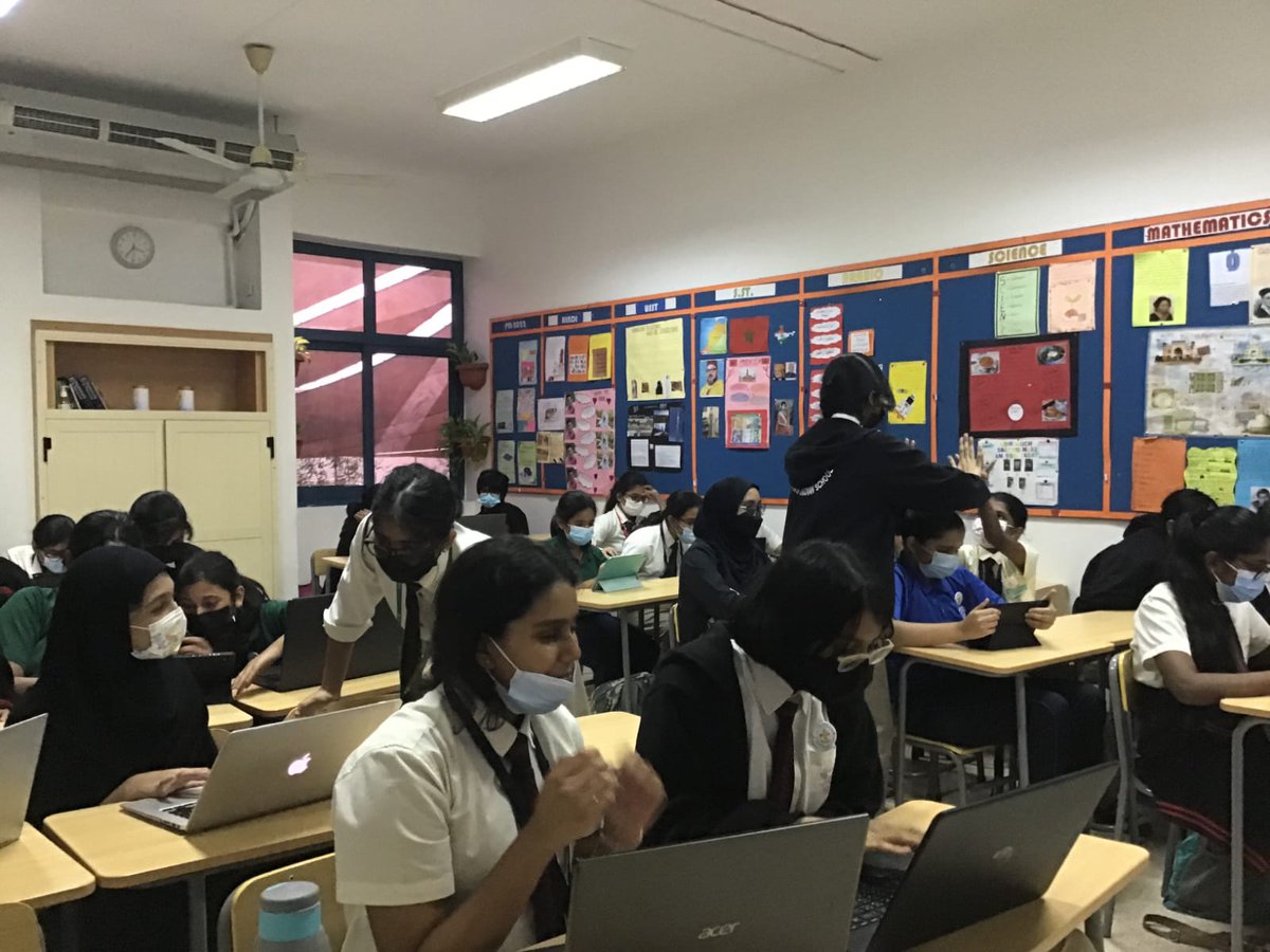 OisMsg's tweet photo. The 8th graders ofMSG conducted an interactive workshop on technology to instill editing skills in the students as it has now become an important part of our lives. @gemsoois @LalithaSuresh2 @menon_reshmi @KapilaPawar @JayarajMeera https://t.co/mBpCuLdXH5