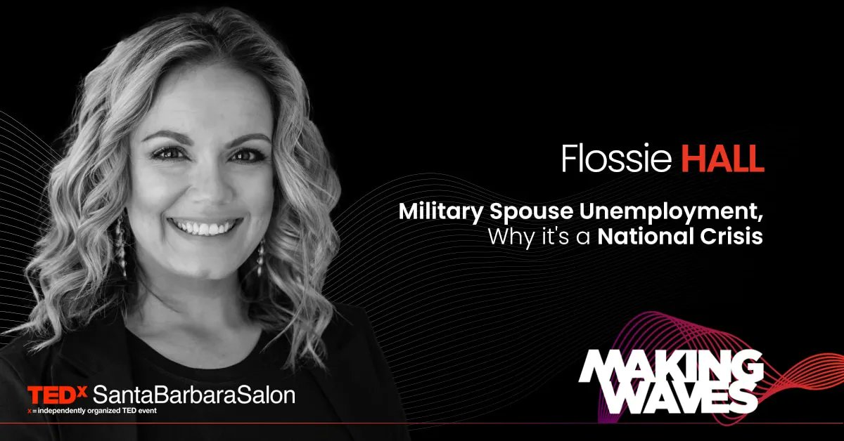 With unemployment rates at nearly 30%, the military spouse community faces a national crisis of unemployment. Join <a href="/TEDxSB/">TEDxSantaBarbara</a> in their upcoming event on how to fix this issue with guest speaker <a href="/flossiejhall/">Flossie Hall</a>!

Register for the online webinar TODAY: bit.ly/3ealY3k