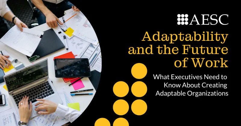 TheAESC's tweet image. Whether we’re talking about workplaces, the global workforce or employers—adaptability is central to the future of work. Read our latest blog to learn more: buff.ly/3fJ8iwR 

#adaptability #futureofwork #adaptableworkforce