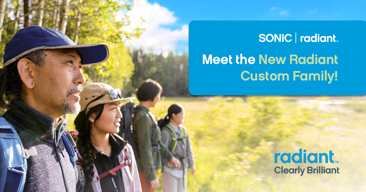 Sonic is pleased to share how we are creating a Comprehensive Radiant Family in 2022. Learn about the Radiant product portfolio, including new custom styles and connectivity features designed to power the evolution of the personalized listening experience. bit.ly/3RzDsnB