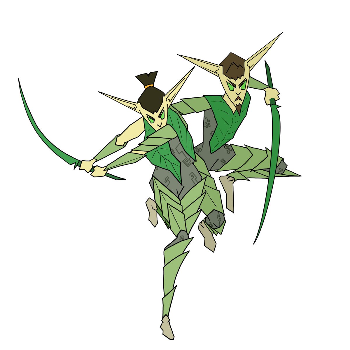 StudioMerkas's tweet photo. We are currently trying out different stylized art styles for a project we'll start soon. "The Leafblades"  is one of them.

How do you like it?

_
#stylized #stylizedart #conceptart #characterart #characterconcept #oc #characterdrawing #ocartwork https://t.co/gUtKM08Qb3