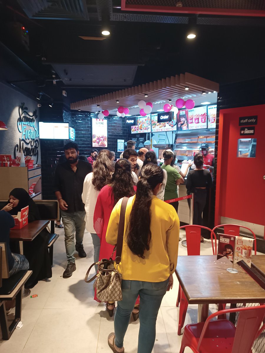 <a href="/KFC_India/">KFC India</a> <a href="/rajatluthra/">Rajat Luthra</a> 
Visited your outlet at Infinity Mall, Andheri West. Only one cash counter was working resulting in waiting of more than half an hour and staff was not helpful at all! Needless to say, not visiting ever again after this poor experience.