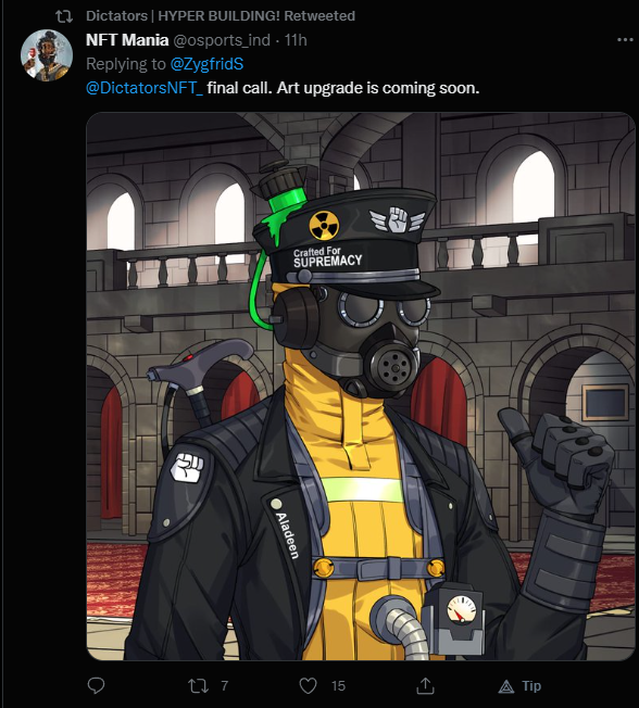 Lemmeholdsum's tweet photo. @C0brahands @DictatorsNFT_ BEAR OR BULL DICTATORS IS HERE
#LFG #POPintegration #NUKEPROTOCOL #NUKEPAD #MEDIAHOUSES #FTW https://t.co/Zmh9wSLyuX