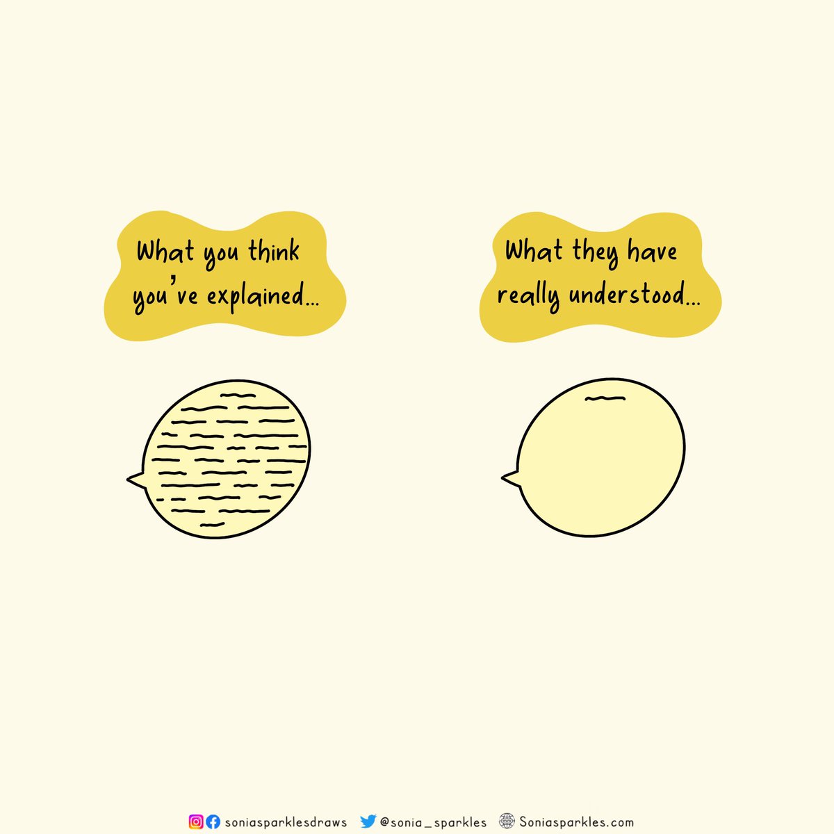 You might think you’ve explained something well but what matters is have they understood?