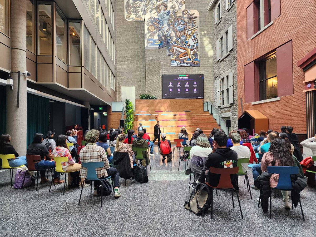 stellarx_ai's tweet photo. We were given the opportunity to present StellarX and the basics of #VR as well as the social aspect of #AI and #5G to around 120 international students (IRL and over Zoom) at ZΓΉ MTL to the @HEC_Montreal Social Business Creation program π
#builtwithStellarX #XR #metaverse #web3 https://t.co/bFivs6IIsp