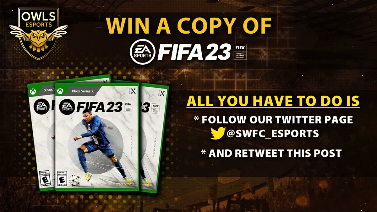 Giveaway time! A copy of FIFA 23 on Series X is up for grabs!
The lucky winner will be announced on 
The 18th of October!
You know what to do to be in with a Shot! 🤞🎮
<a href="/swfc/">Sheffield Wednesday</a> <a href="/OfficialVPG/">Virtual Pro Gaming</a>