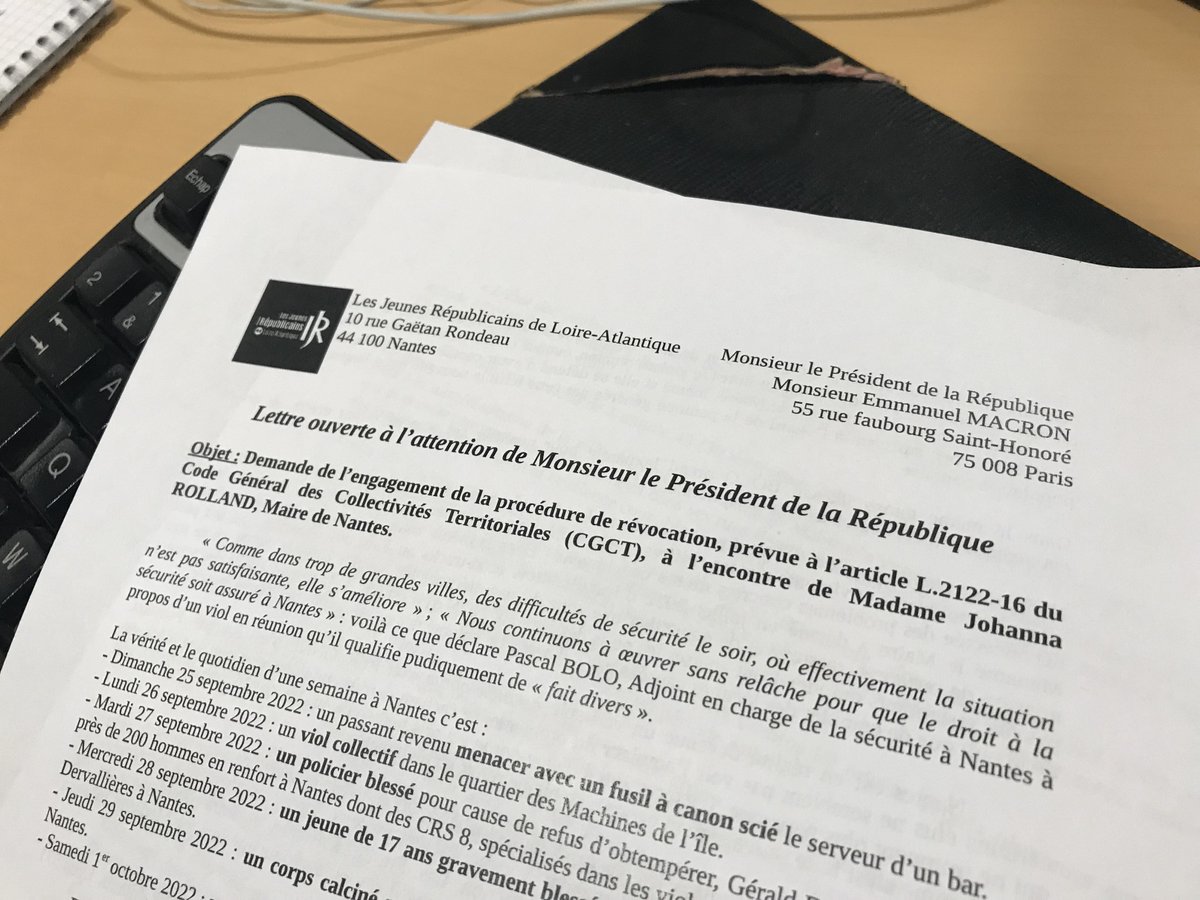 F3PaysdelaLoire's tweet photo. Les Jeunes Républicains de Loire-Atlantique demandent au Président Macron de suspendre la maire de Nantes 
►https://t.co/9m2MruaFw7
#Nantes #LesJeunesRépublicains #sécurité https://t.co/q6jUvwr2X0