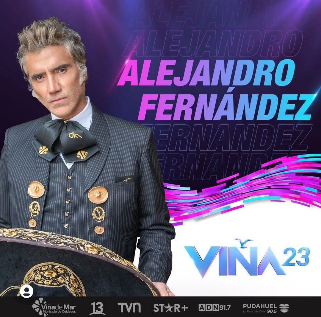 PotrilloChile's tweet photo. Confirmado Alejandro Fernández para Viña 2023 @AlexOficialCL @alexoficial  @PotrilloChile @bizarrolivecl @canal13 @TVN @vinadelmar https://t.co/zmSftobA4g