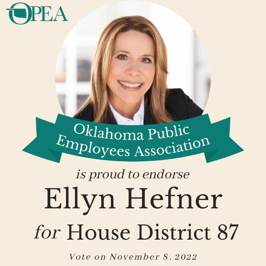 The Oklahoma Public Employee Associations Political Action Committee has endorsed 
<a href="/EllynHefner/">Ellyn Hefner</a> &amp; <a href="/deckfornorman/">Rep. Deck for Norman</a>