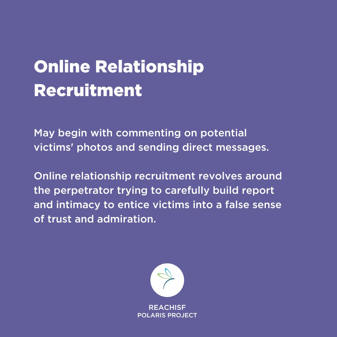 There have been many questions regarding what is online recruitment. We hope this helps. 

--

Feel free to share this information so that others can be informed of this topic! 

#humantraffickingawareness #nonprofitorganization #endtrafficking #spreadawareness