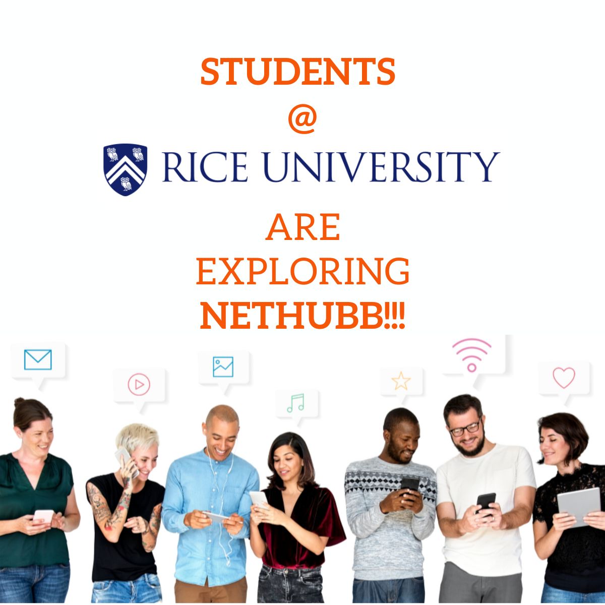 nethubb's tweet photo. Heck Ya! We are working with the students of @RiceUniversity!
#RiceU #RiceCampus #RiceStudents #students #careercurious #nethubb #universities https://t.co/gG9PlufACo