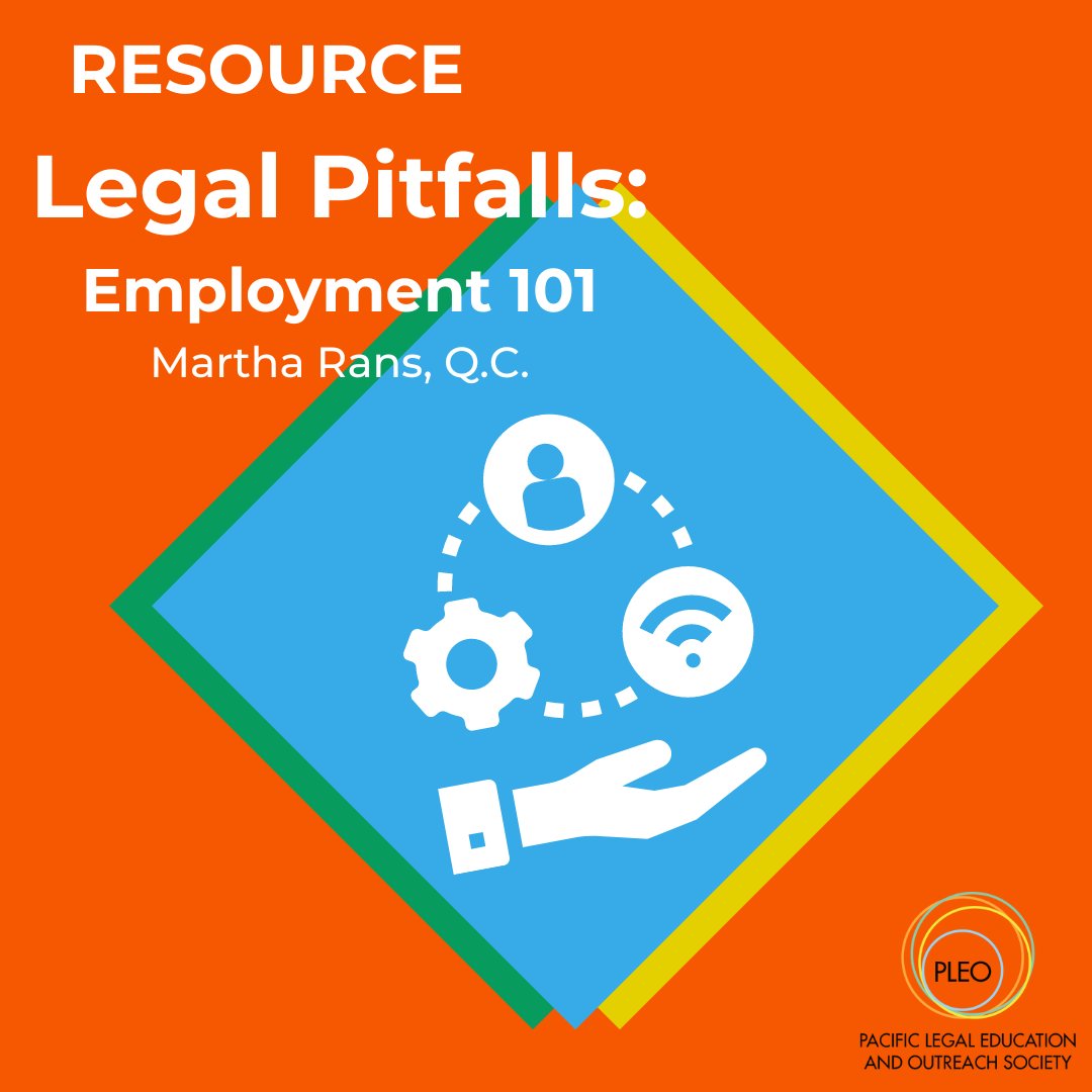 Our online resource Legal Pitfalls:  Employment 101 with Martha Rans, Q.C. can help you 

1) Identify legal trouble spots
2) Know when to call a lawyer

Find more details and resources at ow.ly/t3q550KJSbj