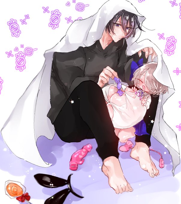 ハロウィンたのしみ💜💗ちゃん🎃👻🦇 