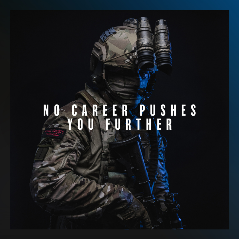 RNJobsUK's tweet photo. Set goal. Smash goal. Repeat. If you’ve got your sights set on a life of achievement, from personal fitness to new skills and experiences, discover life as a Royal Marines Commando.