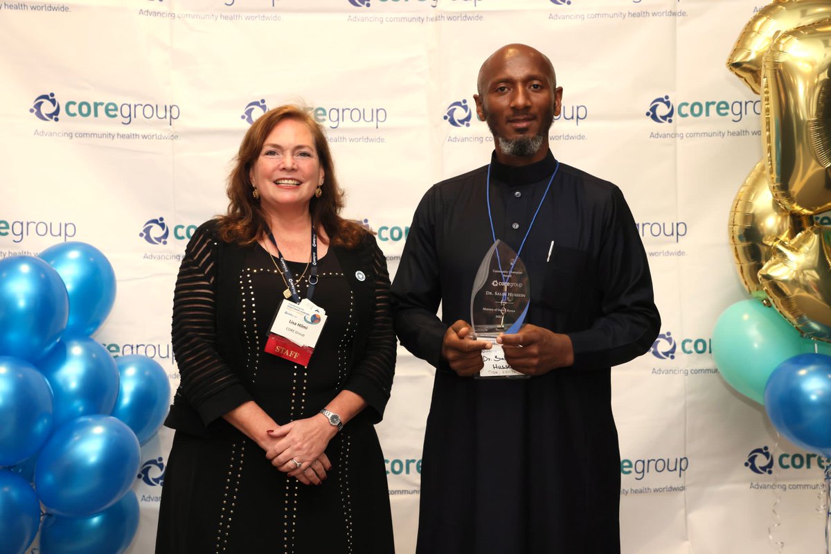 COREGroupDC's tweet photo. "This award has given #communityhealth the urgency it deserves!" Dr Salim Hussein, @MOH_Kenya 

Congratulations to Dr. Salim for winning the Community Health Champion Award 2022!

#GHPC22 #TransformGlobalHealth https://t.co/Cmau6DsP8f