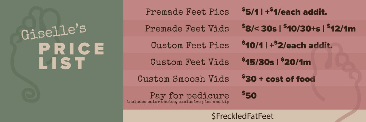 Feet fam, Is it too early for a price list?