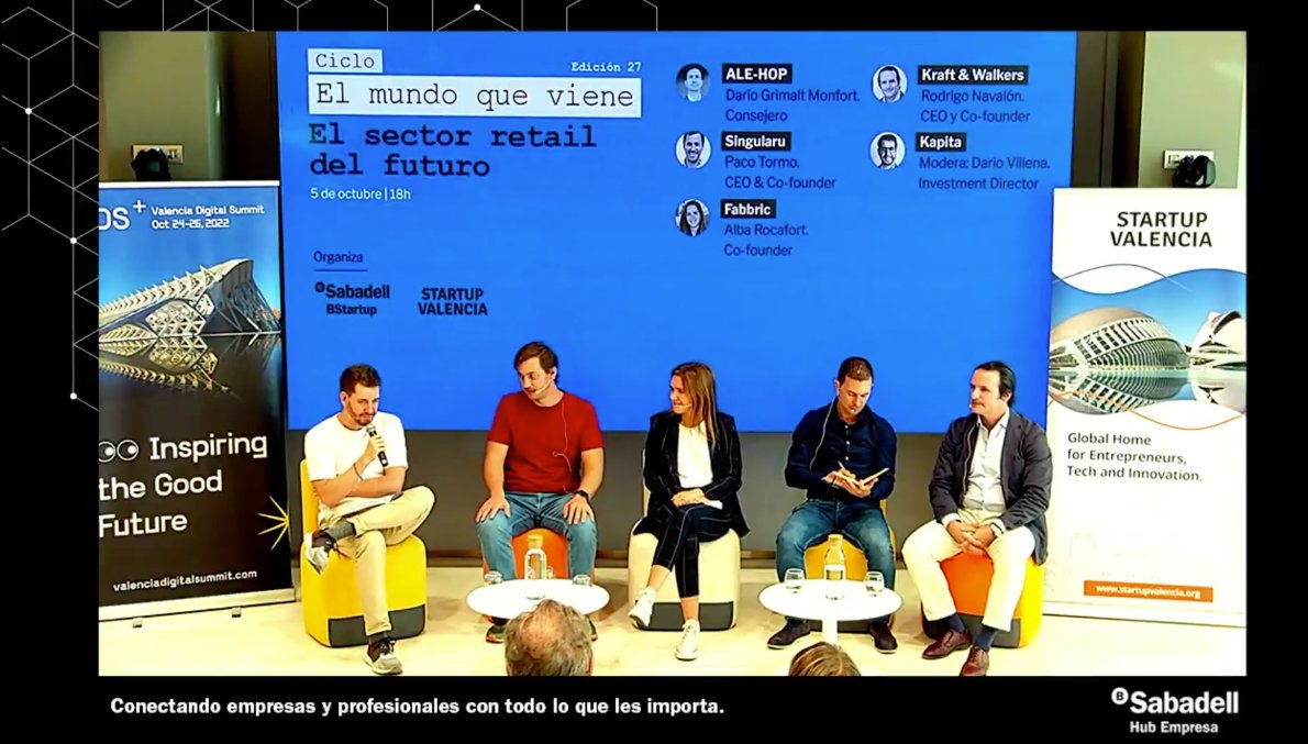 BStartup's tweet photo. Arranca el ciclo #ElMundoQueViene dedicado al sector retail del futuro en #SabadellHubEmpresa
•Alba Rocafort #Fabbric
•Darío Grimalt #AleHop
•@PacoTormo @Singularu_es
•@Rodrigonavalon Kraft & Walkers
•Modera @Dario_barcelona @KapitaVentures
https://t.co/VC6JAkk1Gf https://t.co/uL5MfpHmFg