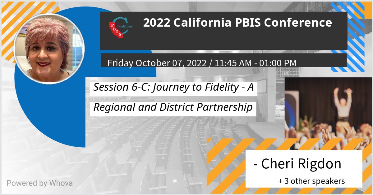 redschoolpsych's tweet photo. I am speaking with Jeff Youskievicz, KamiMurphy and Angela Mgbeke at 2022 California PBIS Conference. Please check out my talk if you're attending the event! #PBISCA22 - via #Whova event app   #silvervalleyway https://t.co/NLTPaUyUe0