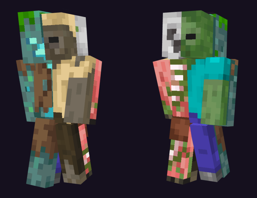 DynamicDragones's tweet photo. #FeatureMeMinecraft 
It's my 4-in-1 Zombie Pack! https://t.co/qSGYDQ3kb9