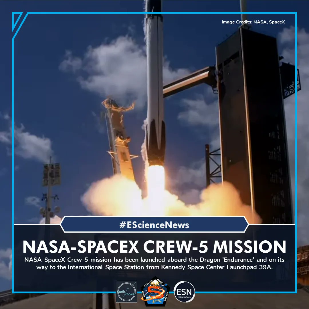 Earth Shaker PH on Twitter: "#EScienceNews | NASA-SpaceX Crew-5 Mission ...