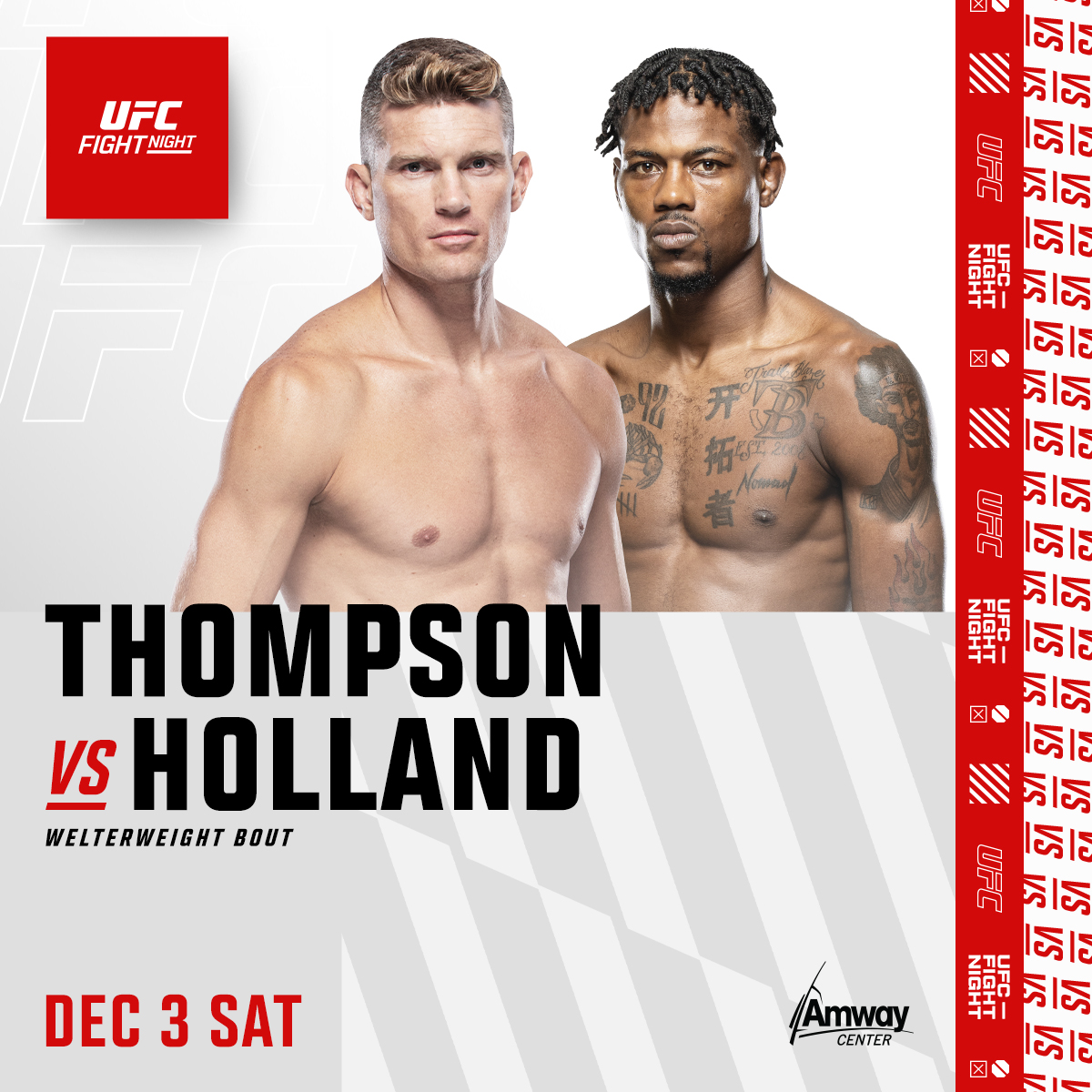 GNP1.de (@gnp1de) on Twitter photo Der Main Event zu #UFCOrlando steht: Stephen “Wonderboy” Thompson und Kevin Holland kollidieren am 3. Dezember im Amway Center. #UFC #MMA Der Main Event zu #UFCOrlando steht: Stephen “Wonderboy” Thompson und Kevin Holland kollidieren am 3. Dezember im Amway Center. #UFC #MMA