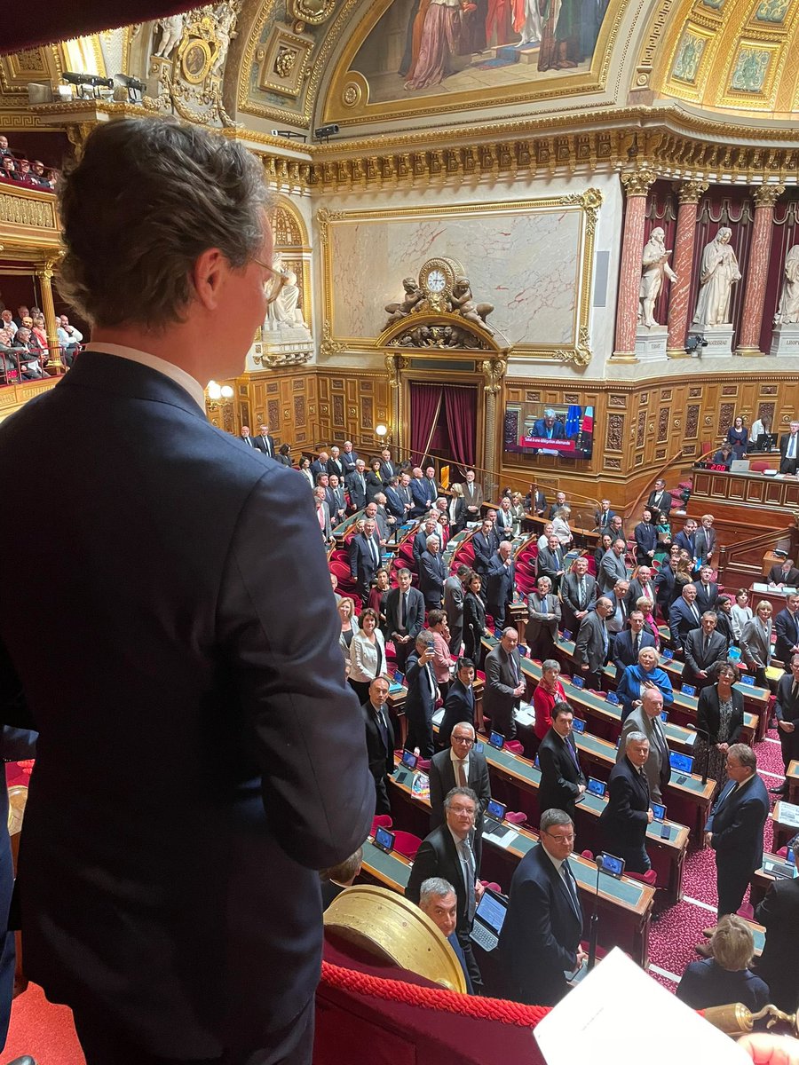 HendrikWuest's tweet photo. Begrüßung im französischen Senat – eine große Ehre für mich. In Zeiten in denen Friede &amp; Freiheit in #Europa nicht mehr selbstverständlich sind, müssen europäische Partner zusammenstehen. https://t.co/yF4xJzG6eK