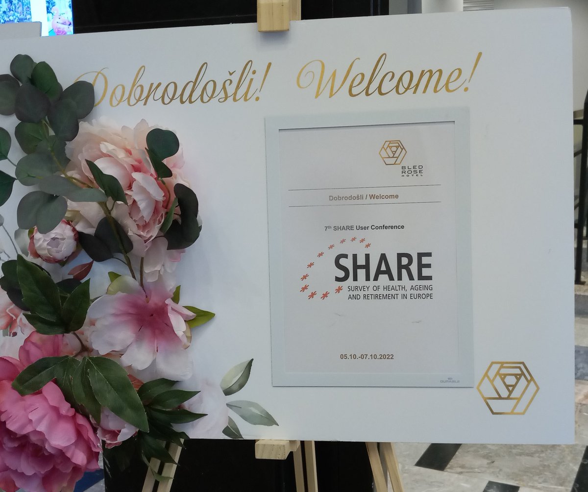 The 7th SHARE User Conference has started today in #Bled, #Slovenia! We are happy that after almost three years, researchers from all over the world can meet again for 3 days to share their knowledge and discuss about #SHAREdata. To many interesting research insights!🥳