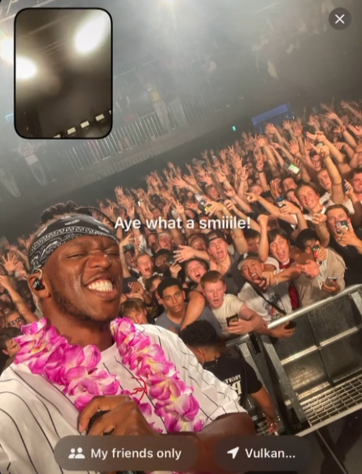 BestBeReal's tweet photo. #BeReal scene with the one and only @KSI at a show! https://t.co/vnzvPuJ5Ye
