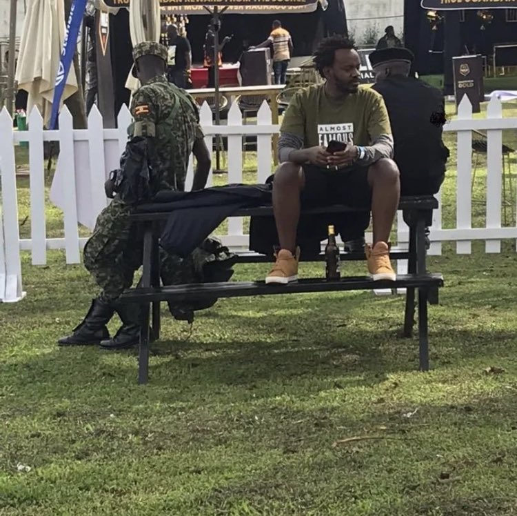 Hard guy abeela hard guy. 👊🏿@Che_nuwadillah rocking that army green T from Almost Famous Ent at #Oktoberfest2022. Hit the DM & Grab yourself one today for 45k.