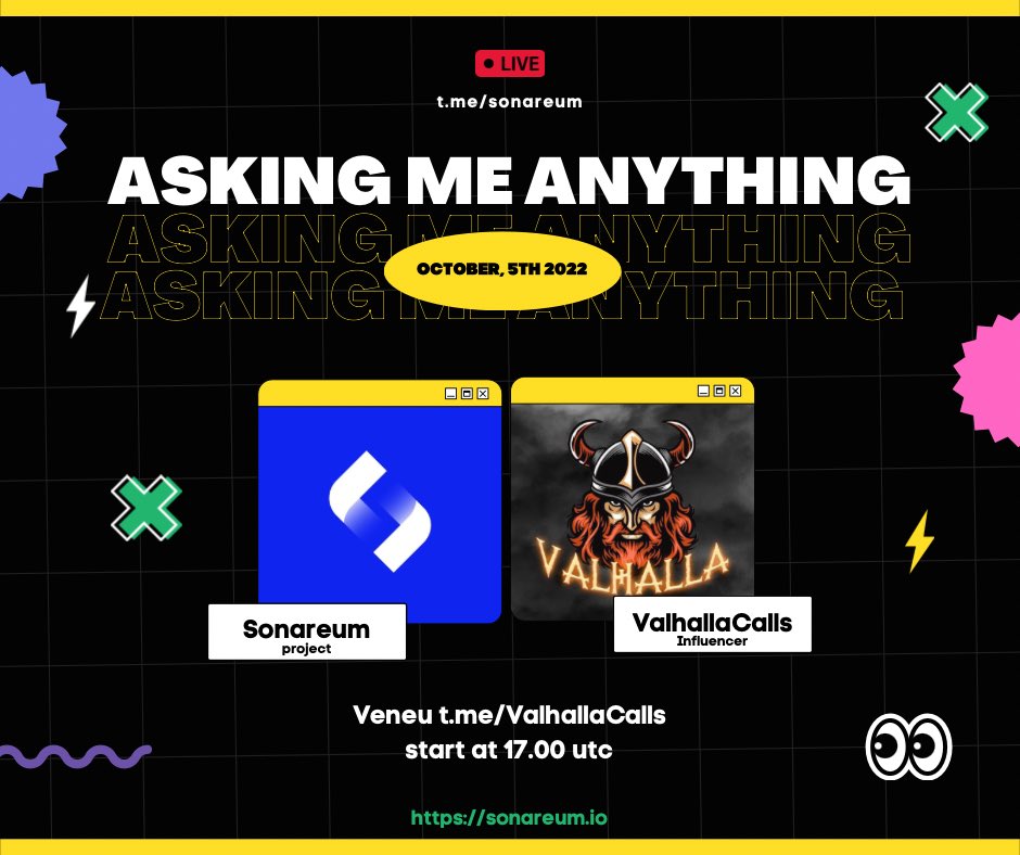 SONAREUMofc's tweet photo. Sonareum first AMA's tour event !

https://t.co/HEp9J99jJd - https://t.co/ysVEEasbrT

#bsc #bscgem #sonareum #sonar #cryptocurrency #blockchain #bnb https://t.co/npBNEjZfPL