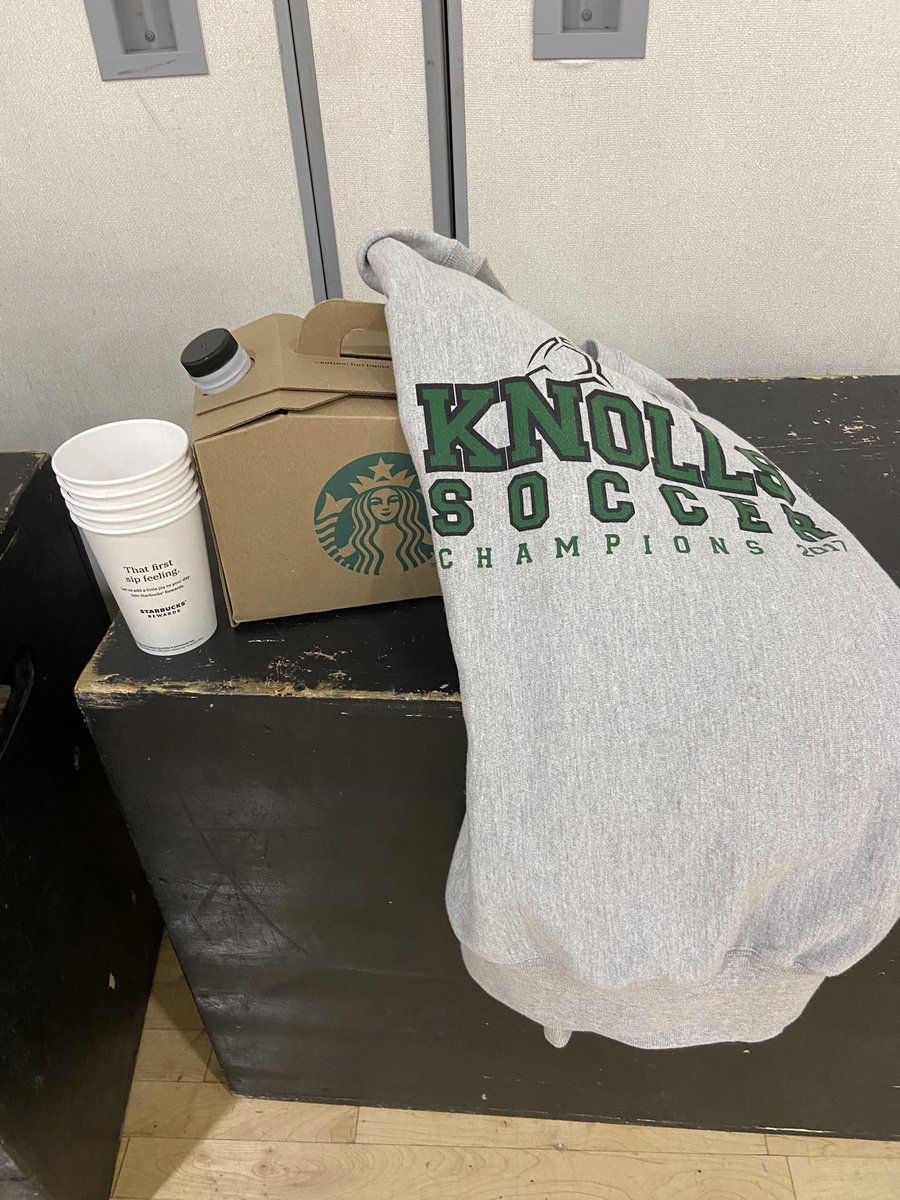 Thanks to <a href="/denvillepd/">Denville Police</a> for fueling the coaches this rainy morning ! 💛💚🦅⚽️