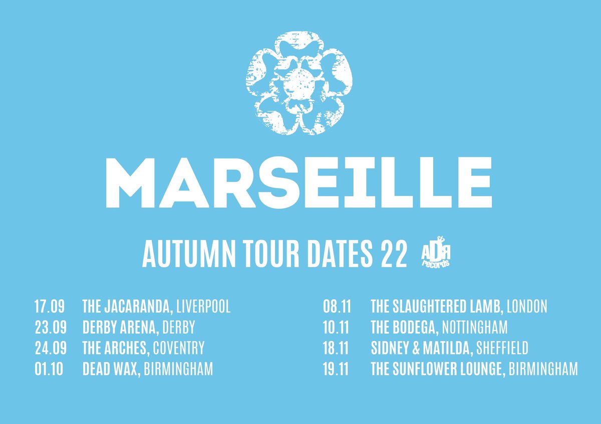Tickets for our November shows here!
linktr.ee/marseilleband