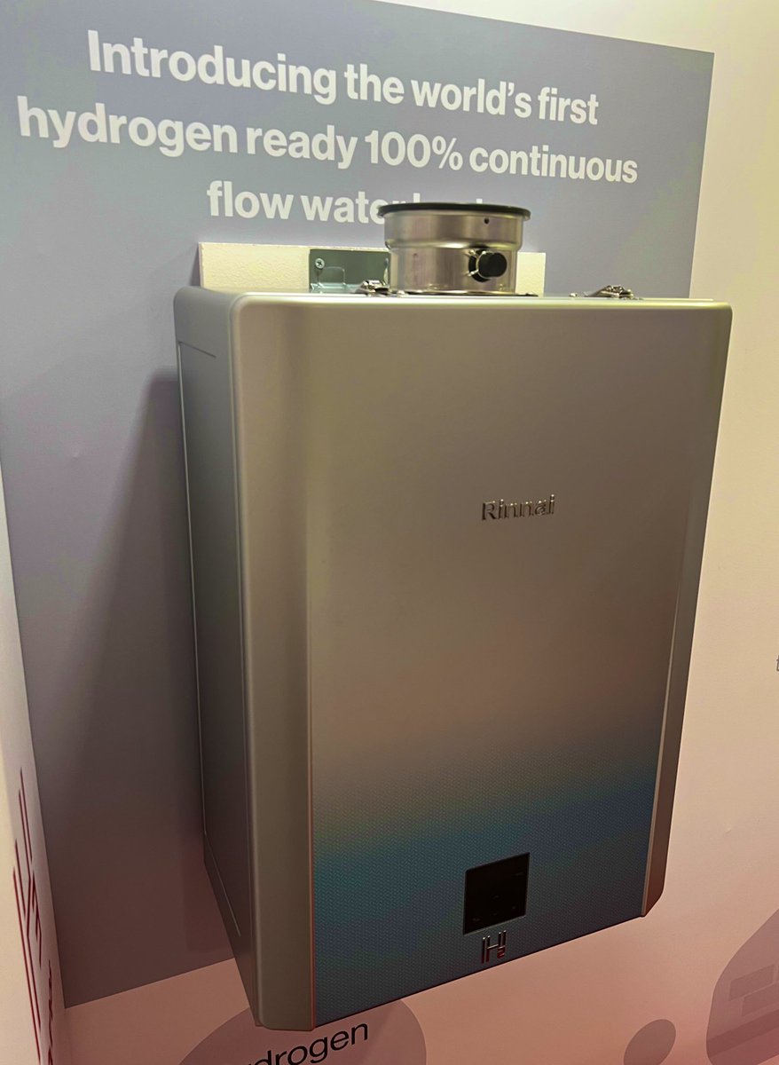 rinnai_uk's tweet photo. Great @PhexShow today, lots of interest in our 100% Hydrogen Ready water heater and @NakedEnergyLtd Solar thermal and heat pump hybrids #rinnai #hydrogen #Solar https://t.co/yi0j4l0sRf