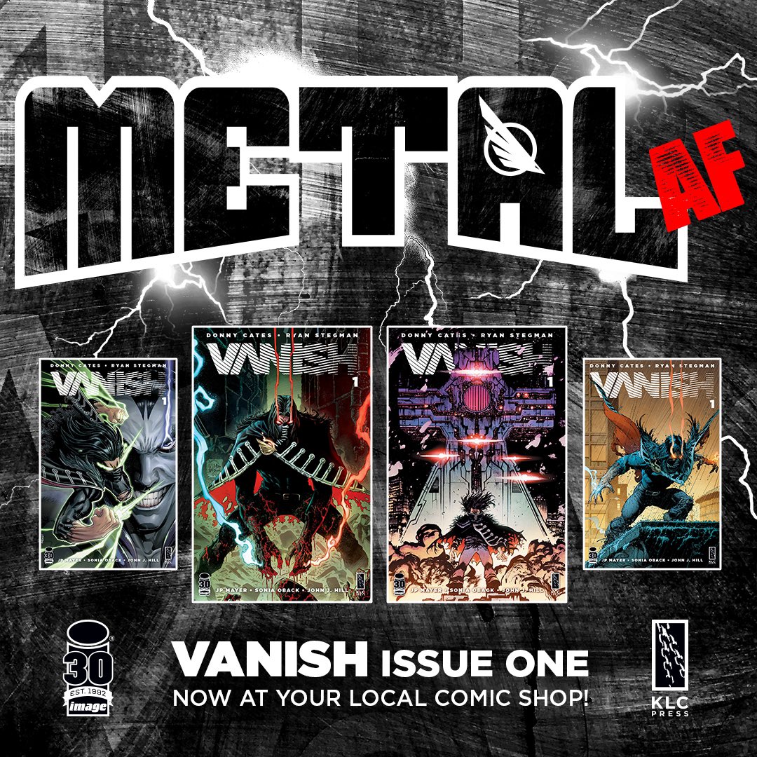 METAL AF!! VANISH #1 is available now at your local comic shop and online dealers. Visit STEGWORLDSHOP.COM for #1 variants, signed copies, & preorders for upcoming issues & exclusive covers! #comics #comicbooks #vanishcomic #klcpress #imagecomics