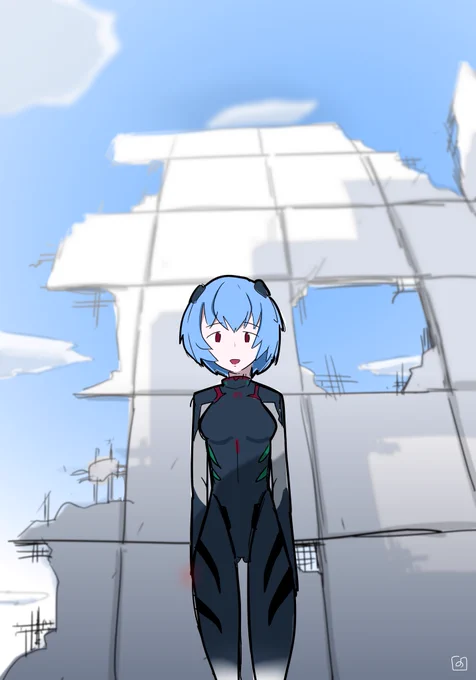 #あなたのあお色の作品を見せてください 青ってなると、やはり空多くなりますかね 