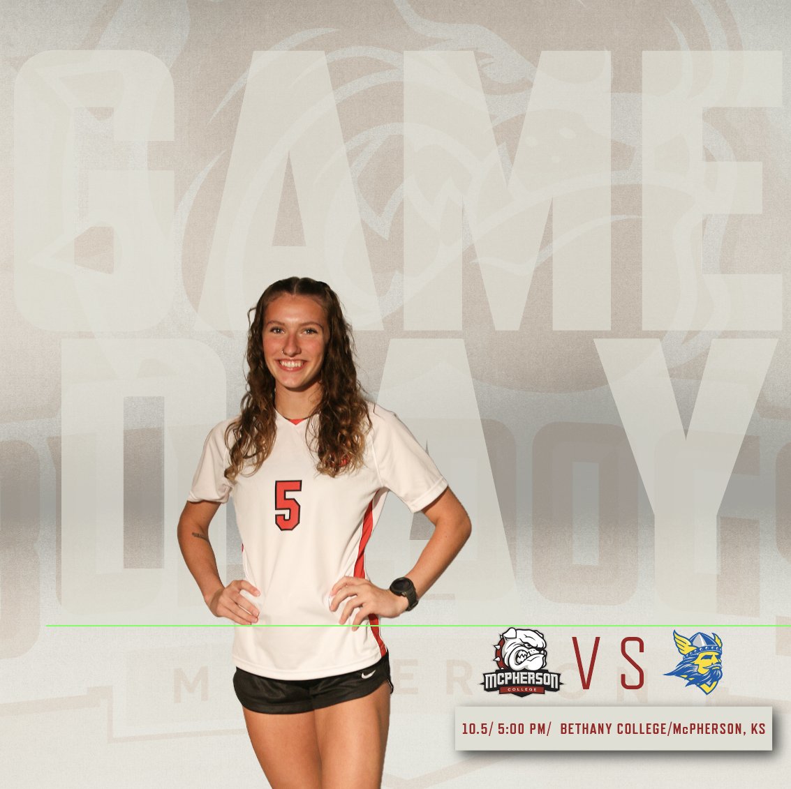 MacWomen_Soccer's tweet photo. 🚩 GAME DAY 🚩 

🆚 Bethany College
⏰ 5:00 PM
📍 McPherson, KS
📊 https://t.co/odVvOe0QQM
📺 https://t.co/TTjoPtZlBa
🎟️https://t.co/AgZ25QxAXd
#BulldogPride https://t.co/eY6FZmigiS