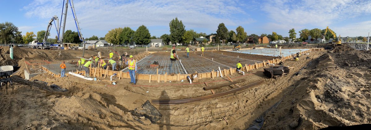 cityofpierresd's tweet photo. The competition pool is coming together. Big concrete pour today. #Pierrepool #CityofPierre #Pierreadise https://t.co/swuI4q52QV