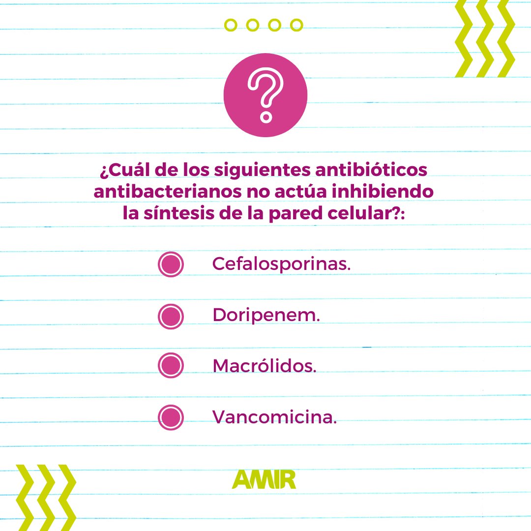 academiamir's tweet photo. Miércoles de #PreguntaMIR. ¿Quien se la sabe?

🔎 ¿Cuál de los siguientes antibióticos antibacterianos no actúa inhibiendo la síntesis de la pared celular?:

¡Dejanoslo en comentarios y el viernes os decimos la respuesta!

-
-

#PreguntasMIR #Medicina #MIR https://t.co/FB6g2nUIUS