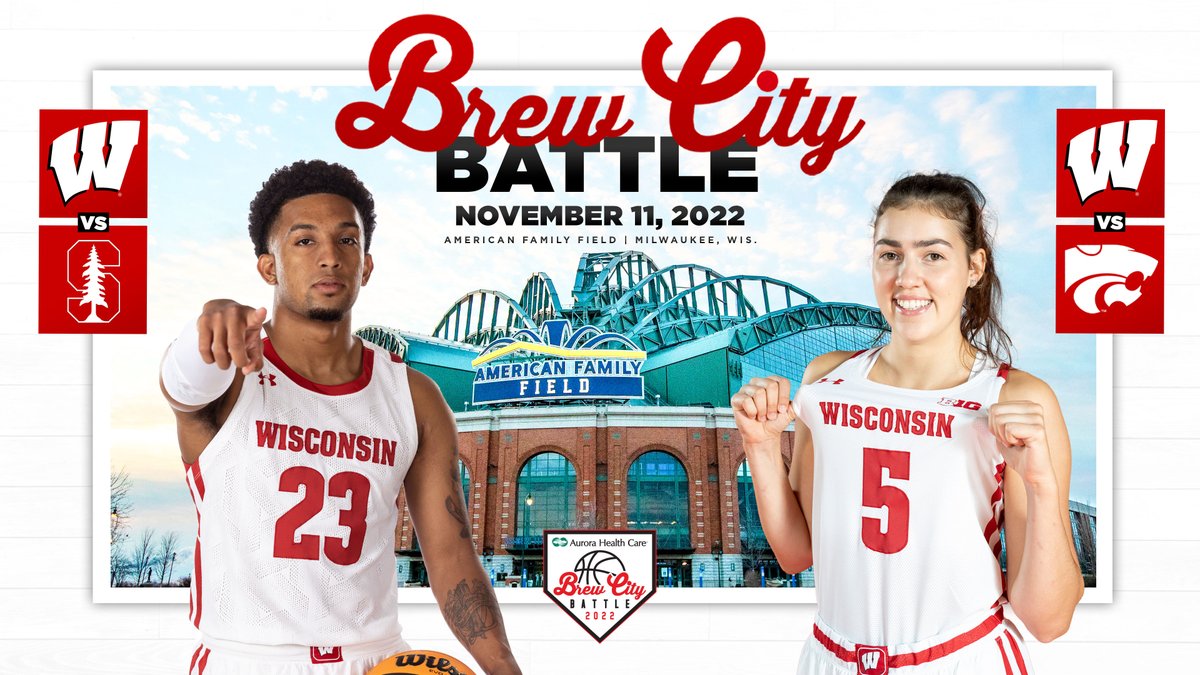 Basketball at the Brewers' ballpark

Don't miss this special doubleheader event, Badger fans! <a href="/BadgerMBB/">Wisconsin Basketball</a> faces Stanford on November 11 at American Family Field in Milwaukee.

Come tailgate and cheer us on!
🎟 brewers.com/badgers