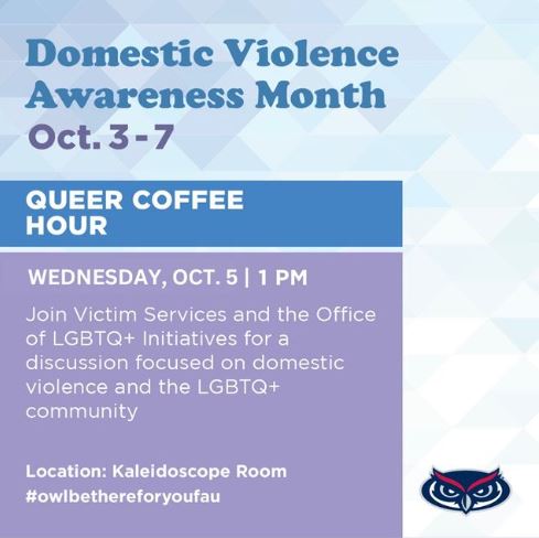 FAUPD's tweet photo. See you at 1 pm #DomesticViolenceAwarenessMonth #FAUPD #FAU #Owlbethereforyoufau https://t.co/EzB3DRdwDr