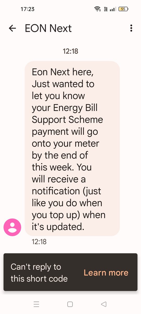 SquishMitten's tweet photo. @taffyqueen @eon_next Have you received a text today? Meters will be topped up by Sunday. https://t.co/itXeSj3mBj