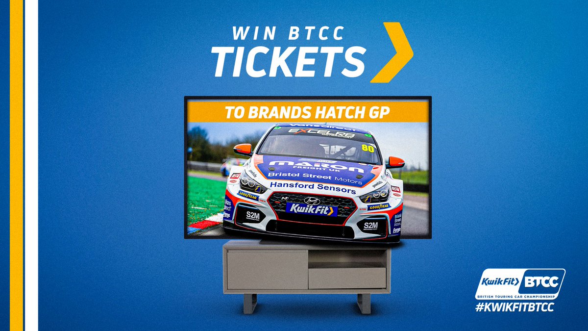 🏁 FLASH GIVEAWAY - Win 4 tickets to the Kwik Fit BTCC at Brands Hatch 🏁 

5 winners will each receive 4 tickets for qualifying and race day. 

To enter, #RT&amp;F + leave a comment letting us know your fave BTCC circuit. 

Ends midnight tonight!

Full T&amp;Cs: bit.ly/3yj5ZXK