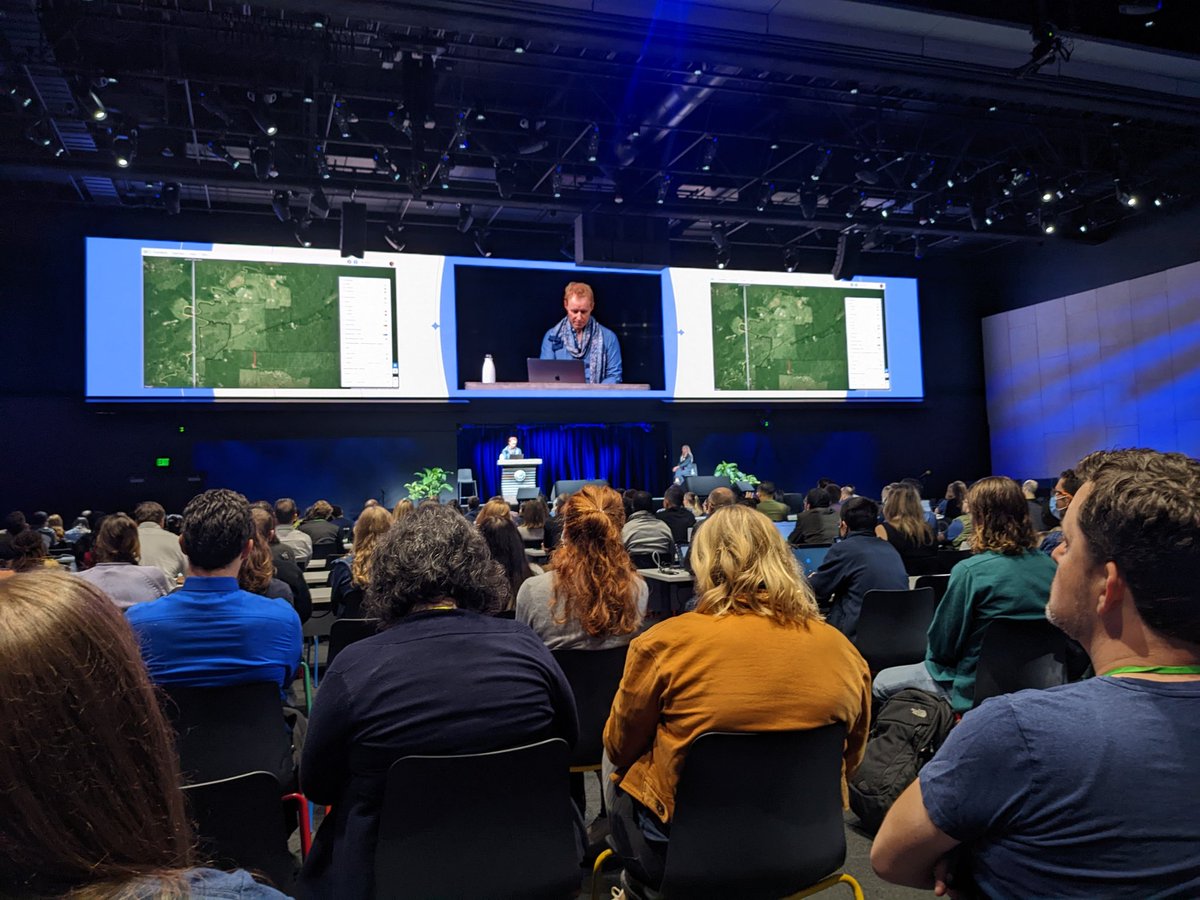 BzGEO's tweet photo. #GeoForGood22: It's also fascinating to see the @NICFISatData (from @Planet + @ClimateForest) highlighted in the ongoing Forest Data Partnership (#FDaP) demo that Brian Sullivan is giving. 🤔
https://t.co/PvWnLABQ91 https://t.co/1hpbWNNHni