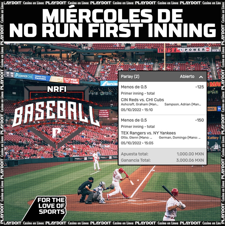 playdoitmexico's tweet photo. 🚨 ÚLTIMO MIÉRCOLES DE NO RUN FIRST INNING DE TEMPORADA REGULAR. 

👀 Sobrinos, denle Like, RT y comenten con el #NRFIPlaydoit y si no tenemos carreras en el 1er inning de estos dos partidos, regalaremos 5 bonos entre los que sigan las indicaciones. 

¿Quién se apunta? ⭐️⚾️ https://t.co/dVreINqpXv