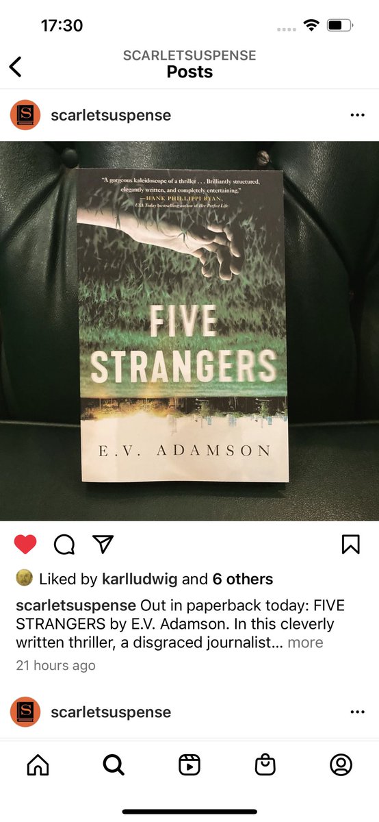 andrewwilsonaw's tweet photo. The US edition of Five Strangers is out in paperback today - thanks @ScarletSuspense @MysteriousPress @AitkenAlexander https://t.co/i6crOE06op