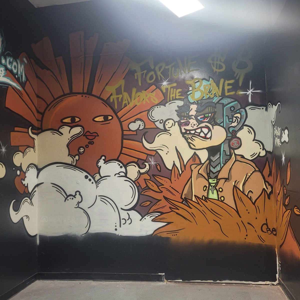 Chanced upon this in my folder today.

TB to over 8 months ago where one of our <a href="/MadMeerkatNFT/">Mad Meerkat NFT | #MAD4LIFE</a> hodlers painted this in his shop.

Many art talents in the burrow, should probably think about doing something mad.